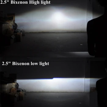 2.5 palcový Hid Bixenon Projektor Objektív Pokrýva 55w Xenon Kit, Držiak Žiarovky pre H1 H4 H7 Svetlometu Svetlomet Auto montážna sada Zmeniť