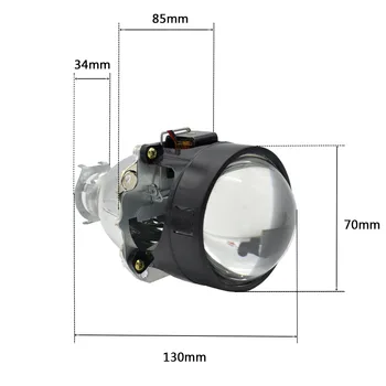 2.5 palcový Hid Bixenon Projektor Objektív Pokrýva 55w Xenon Kit, Držiak Žiarovky pre H1 H4 H7 Svetlometu Svetlomet Auto montážna sada Zmeniť