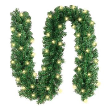 2.7 M LED Vianočné Ozdoby Ratan Umelé Vianočné Zelenú kravatu svetlo LED Ratan svetlo Vianočné scény rozloženie Luxusné zašifrované