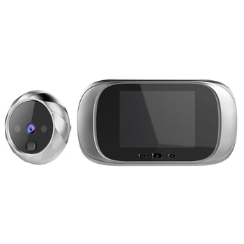 2.8 Palcový Lcd Farebný Displej Digitálny Zvonček Elektronické Peephole Na Nočné Videnie Snímač Pohybu Dverí Camera Viewer Striebro