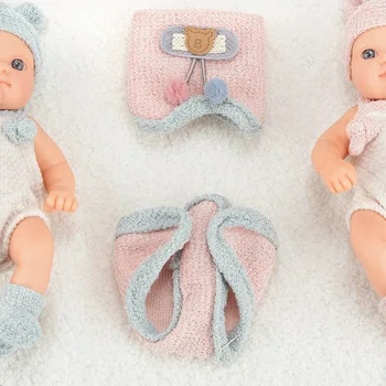 2 balíčky 8-palcový bábiku baby hračky Reborn Bábiky mäkké a realistické novorodenca bábika dievča hračka darček k narodeninám pre deti ísť do postele ucho