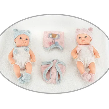 2 balíčky 8-palcový bábiku baby hračky Reborn Bábiky mäkké a realistické novorodenca bábika dievča hračka darček k narodeninám pre deti ísť do postele ucho