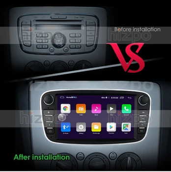 2 Din Android 10 autorádia nodvd pre Ford focus 2 Mondeo, S-MAX, C-MAX a Galaxy Transit Tourneo stereo GPS Navigácie 4G WIFI Video