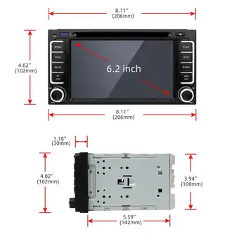 2 Din Android 10 Quad Core Univerzálneho autorádia DVD GPS Stereo Pre Toyota Corolla Camry Prado RAV4 Hilux VIOS Wifi Bluetooth DAB