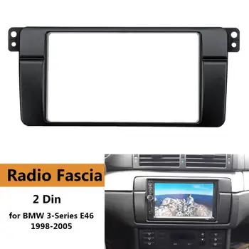 2 Din Auto Stereo Rádio Fascia Panel Doska Rám CD Panel Panel Audio Rám pre BMW 3-Series E46 1998 1999 2000 2001 - 2005