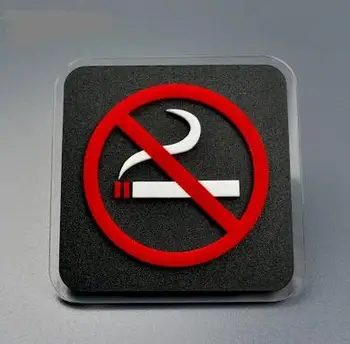 2 ks 10x10cm Acyklické zákaz fajčenia známky nálepka na stenu