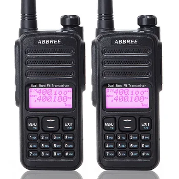 2 KS ABBREE AR-52 Walkie Talkie 2 PTT Duplex Cross Band Repeater VHF UHF Dual Band 136-174/400-480MHz Ham Prenosné Rádio