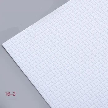 2 ks ABS Styrénu Plasticard Podlahy, Steny Tehla List 200x300mm Biela pre architektonické budovy model scenérie layout