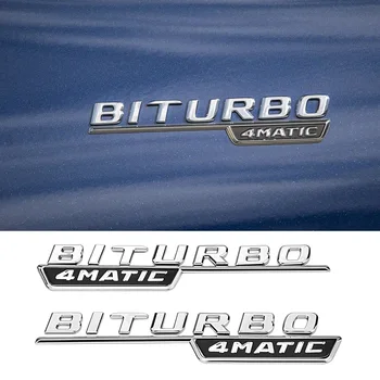 2 ks Auto Predný Blatník BITURBO 4MATIC Logo Nálepky Na Mercedes Benz AMG GLA GLC GLE GLS CLS GT E S Triedy Auto Tuning Doplnky