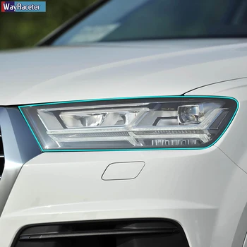 2 Ks Auto Svetlometu Ochranný Film Svetlomet Transparentné Čierna TPU Nálepka Pre Audi A3, S3 RS3 A4 A6 A7 S6 Q3 Q5 Q7 Príslušenstvo