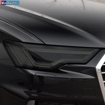 2 Ks Auto Svetlometu Ochranný Film Svetlomet Transparentné Čierna TPU Nálepka Pre Audi A3, S3 RS3 A4 A6 A7 S6 Q3 Q5 Q7 Príslušenstvo