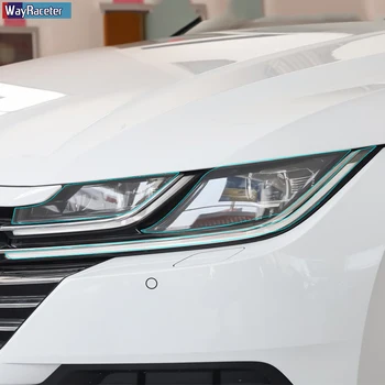 2 Ks Auto Svetlometu Ochranný Film Svetlomet Transparentné Čierna TPU Nálepka Pre Volkswagen VW CC Arteon 2018-Súčasnosť Príslušenstvo
