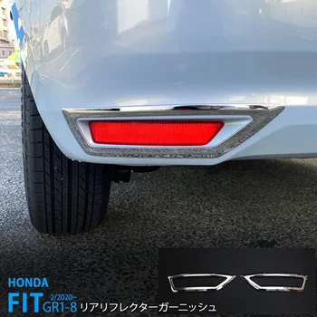 2 ks Automobily Príslušenstvo Zadné Reflektor Ozdoba pre Honda Fit GR1-8 Chrome Nehrdzavejúcej Ocele Auto Styling Formovacie