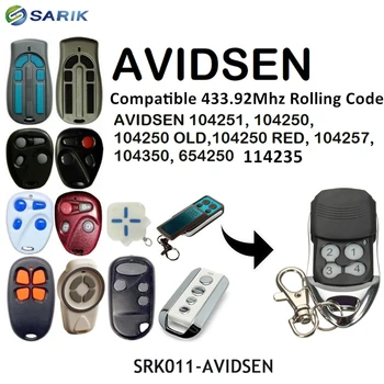 2 KS AVIDSEN 114253 diaľkové ovládanie 433.92 mhz rolling code AVIDSEN 104251 104250 garáž príkaz dvere otvárač vysielač príveskom