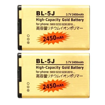 2 ks BL-4C BL-5J BL-5C 2450mAh Batérie Pre Nokia 6100 6125 6170 C2-01 N70, N72 2630 N75 5070 5140 Lumia 520 Li-ion Batéria