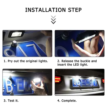 2 ks Canbus 12v Počet LED špz Svetlo Lampy bez Chýb pre Ford focus 5d Mondeo MK4 MK5 Fiseta 2009 2012