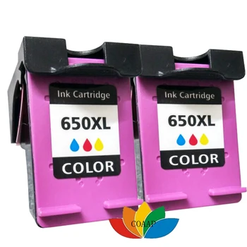2 KS Doplňované Color Ink cartridge pre HP 650 650XL deskjet 1015 1515 2515 2545 2645 3515 4510 4645 Tlačiareň