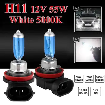 2 ks H11 12V 55W Xenon Svetlo Biela, 5000k Halogénové Modré Auto Svetlometu Lampa Glóbusov Žiarovky HID