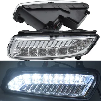 2 KS halogénové osvetlenie 12v LED DRL Svetlá pre Denné svietenie Denné svetlo, ABS, Hmlové Svietidlo Kryt Auto-Styling Pre Volkswagen W Polo 2011 2012 2013