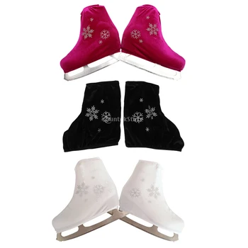 2 ks Ice/Obrázok/Valca Skate Topánky Topánky Kryt Chráni Nástroj s Snowflake Obrázok, Ruža Červená, Biela, Čierna