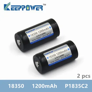 2 ks KeepPower 1200mAh 18350 P1835C2 chránené li-ion nabíjateľnú batériu, drop shipping pôvodné kontakty batérie