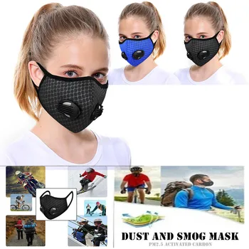2 ks Maska proti Prachu Vymeniteľné Filtre Proti Znečisteniu Cyklistika Šport, Motocykel, Masku na Tvár Opakovane PM2.5 uhlím Maska masque