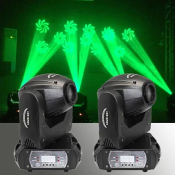 2 ks Mini 60W LED 11 gobos s 3 aspekt prism účinok pohyblivé hlavy svetla DMX 512 60W pohyblivé hlavy LED Spot DJ Stage Osvetlenie
