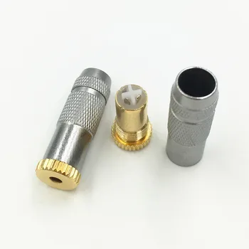 2 ks Mosadzný 2,5 mm 4Pole Jack Samica Audio Konektor Spájkovanie DIY Mini Jack Vysoká Kvalita