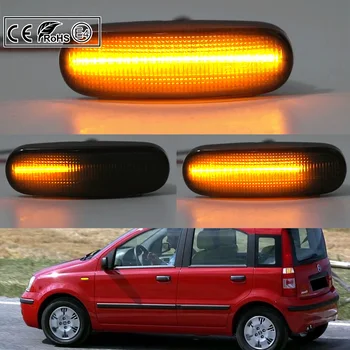 2 ks Pre Fiat Panda, Punto Evo Stilo Qubo Peugeot Citroen Lance Musa(350) Dynamický Dymu LED bočné obrysové svetlo zase signál lampa