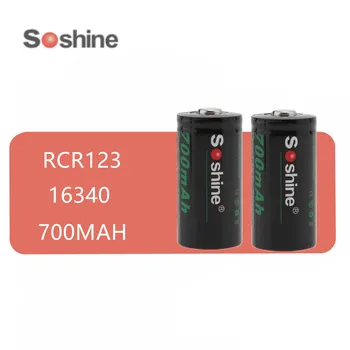 2 ks Soshine Li-ion RCR123/16340 Batéria 700mAh 3,7 V nabíjateľná Batéria