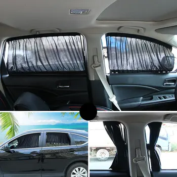 2 ks Univerzálny Auto Bočné Okno Slnečník Záclony Auto Windows Opony slnečnej Clony, Žalúzie Kryt Auto-Styling