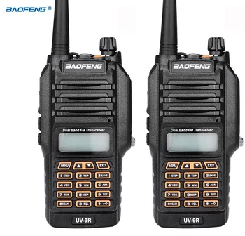 2 ks Upgrade Baofeng UV-9R s Vodotesný IP67 Walkie Talkie 8W VHF UHF Dual Band obojsmerné Rádiové stanice 128CH Pár BAO FENG 9R