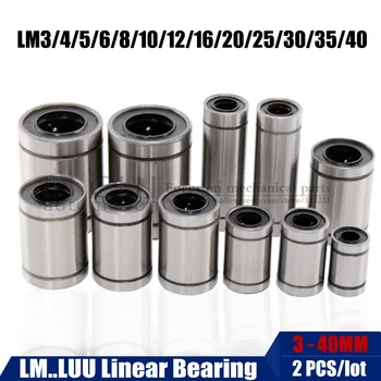2 ks / veľa Lineárne Ložiská LM6UU 6 mm lineárne guľkové ložisko akejkoľvek veľkosti pre 3d tlačiarne diely LM8LUU cnc časti