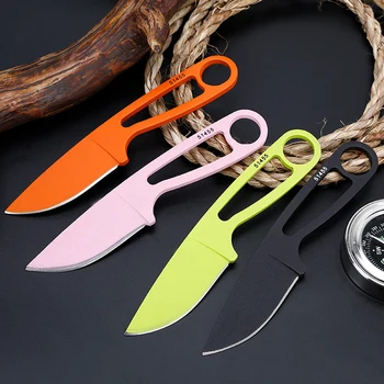 2 KS/veľa, Taktický Nôž Vonkajšie Nástroje, Nože na Prežitie Pevnou Čepeľou Noža Rovný Nôž Poľovnícke Táborenie Vreckový Nôž+ABS Prezervatívy