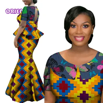 2 Kusy Nastaviť Afriky Oblečenie pre Ženy Africkej Tlače Sukne a Topy Vyhovovali Krátke Rukáv Tričko Tradičné Africké Oblečenie WY6367
