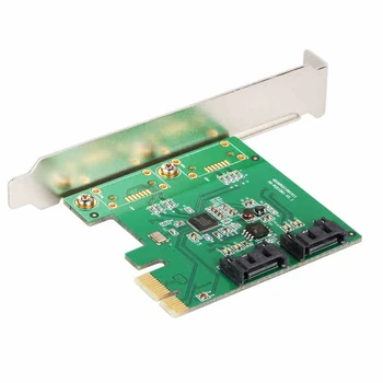 2 Portu SATA 6Gbps PCI Express Radič Karty RAID 0 RAID1 + PCI-e Dual SATA 3.0 s PCIe nízkoprofilový držiak