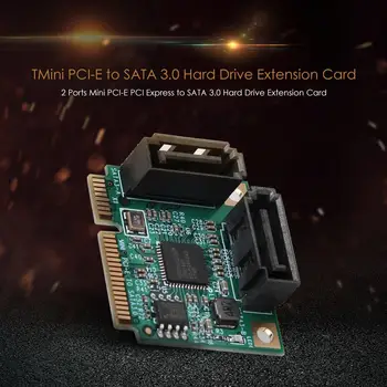 2 Porty Mini PCI-E slot karty PCI Express SATA 3.0 Prevodník Pevný Disk Rozšírenie Karta so SATA Kábel pre PC Počítač Pridať Na Karty