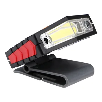 2 v 1 COB LED Klip Na Spp svetlo Svetlomet USB Nabíjanie Blesku Snímač Pohybu Spp Klobúk Lampy Camping Svetlometu s Hlavou Popruhy