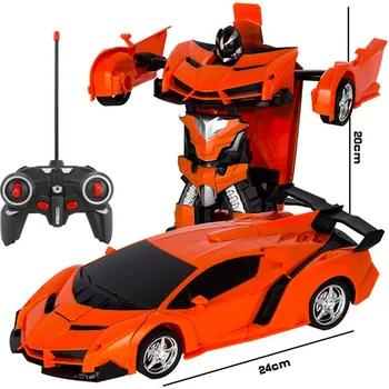 2 v 1-Elektrický RC Auto Transformácie Roboty Deti, Chlapcov, Hračky Vonkajšie Diaľkové Ovládanie Športové Deformácie Auto Roboty Model Hračka