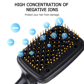 2 V 1 Multi-funkčné Vlasy Fénom na Vlasy Kefa Hair Straightener Štýly Elektrické Vlasy Hrebeňom Negatívne ióny Starostlivosť v Salóne Vlasy Styler