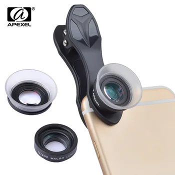 2 v 1 Telefón s Fotoaparátom Šošovky, Clip-On 12X Makro+24X Super Makro Objektív Kit pre iPhone IOS Všetky Android Smartphone