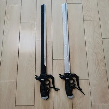 2 Štýl Anime Cosplay Útok Na Titan Mikasa Dvojitý Nôž Ackermana Meč Prop Hranie Rolí RivaMika LeviMika 95 cm PU Zbraň Prop