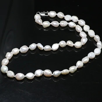 2 štýl, prírodné netradičné biela fialová sladkovodná perla nepravidelného korálky ženy nevestu elegantný náhrdelník matka šperky 18-palcové B1431