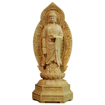 20 cm Troch Buddha Krušpán Socha Hala Zasvätí Amitabha Guanyin Západnej Bódhisattva Dekorácie Socha Budhu