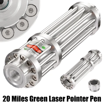 20 Kilometrov Zelené Laserové Ukazovátko Pero, Laserové Zoomovateľnom Lúč Svetla do 0,5 MW 532nm Darčeky pre Outdoor, Lov Hliníkové Lineárne Laserové Pero