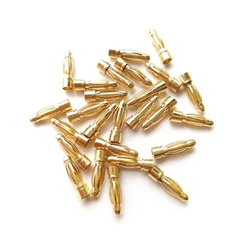 20 párov/veľa 2.0 mm 3.0 mm 3,5 mm 4.0 mm 5,5 mm 6,0 mm 8.0 mm, Zlatá Guľka Banán Konektor konektor pre ESC Lipo RC batérie