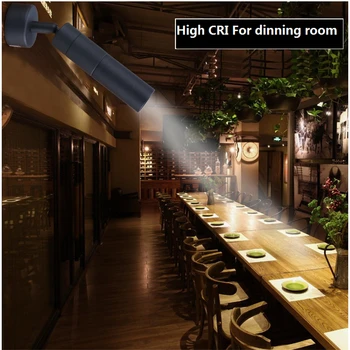 200-240Vac povrchovú montáž otočná spot light, kaviarni jedáleň reštaurácia vysoké CRI stenu bar tabuľka potravín dôraz na čítanie