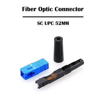 200 Kusov SC UPC Fiber Optický Konektor 55mm/52mm SM Jednom Režime FTTH Rýchly Konektor Vlákniny Nástroj