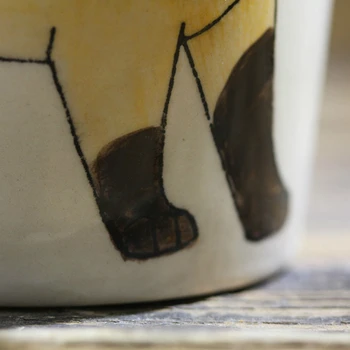 200 ML ručne maľované zvierat šálku kávy Tvorivé Siamské mačky keramický pohár Cartoon darček káva hrnček Office vodné sklo Strany dary