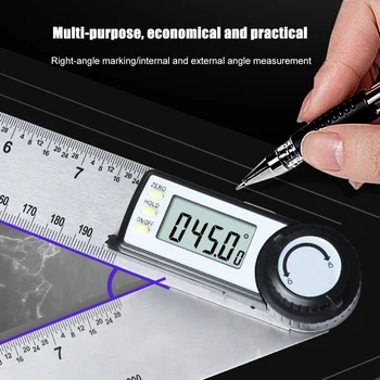 200 mm Digitálny LCD Uhlomery s Vysokou presnosťou Inclinometer Electron Goniometer Multi-function Uhlové Pravítko Meter Merací Nástroj